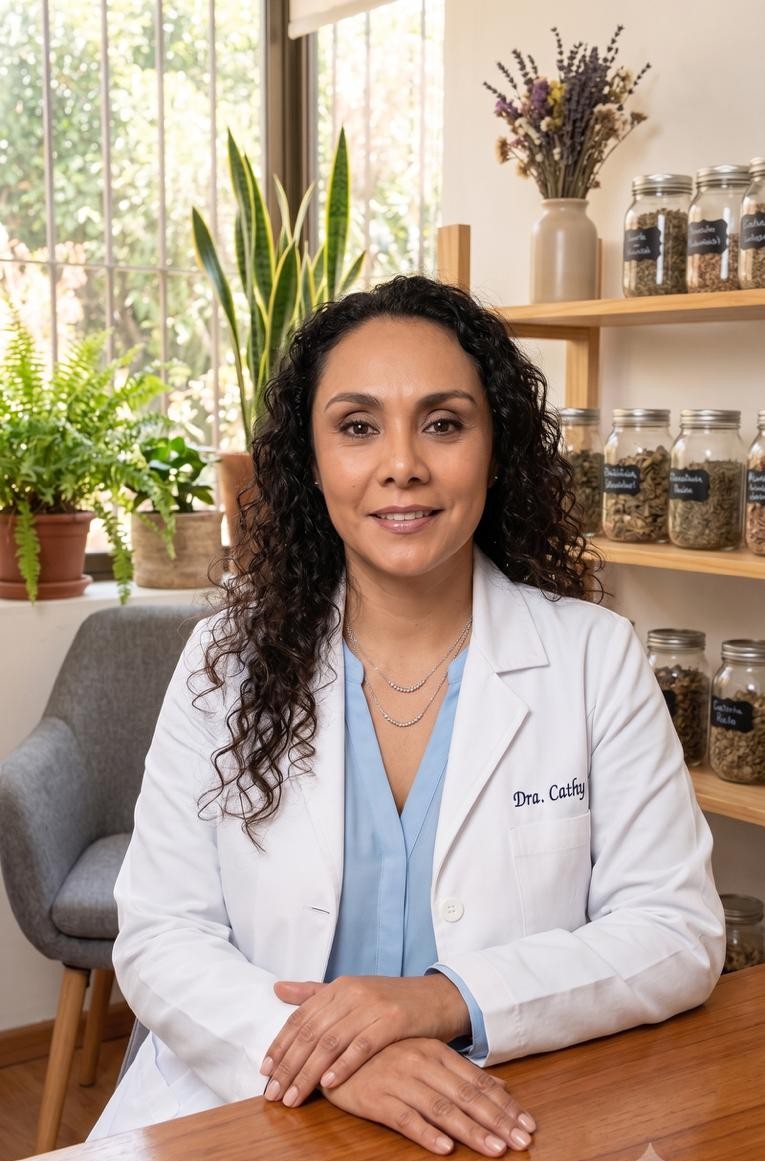 Retrato de la Dra. Cathy - Acupunturista y Terapeuta